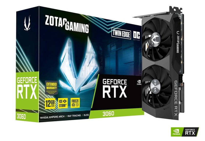 ZOTAC GEFORCE RTX 3060 12GB TWIN EDGE OC GRAPHIC CARD - SWIFT PERIPHERALS100879